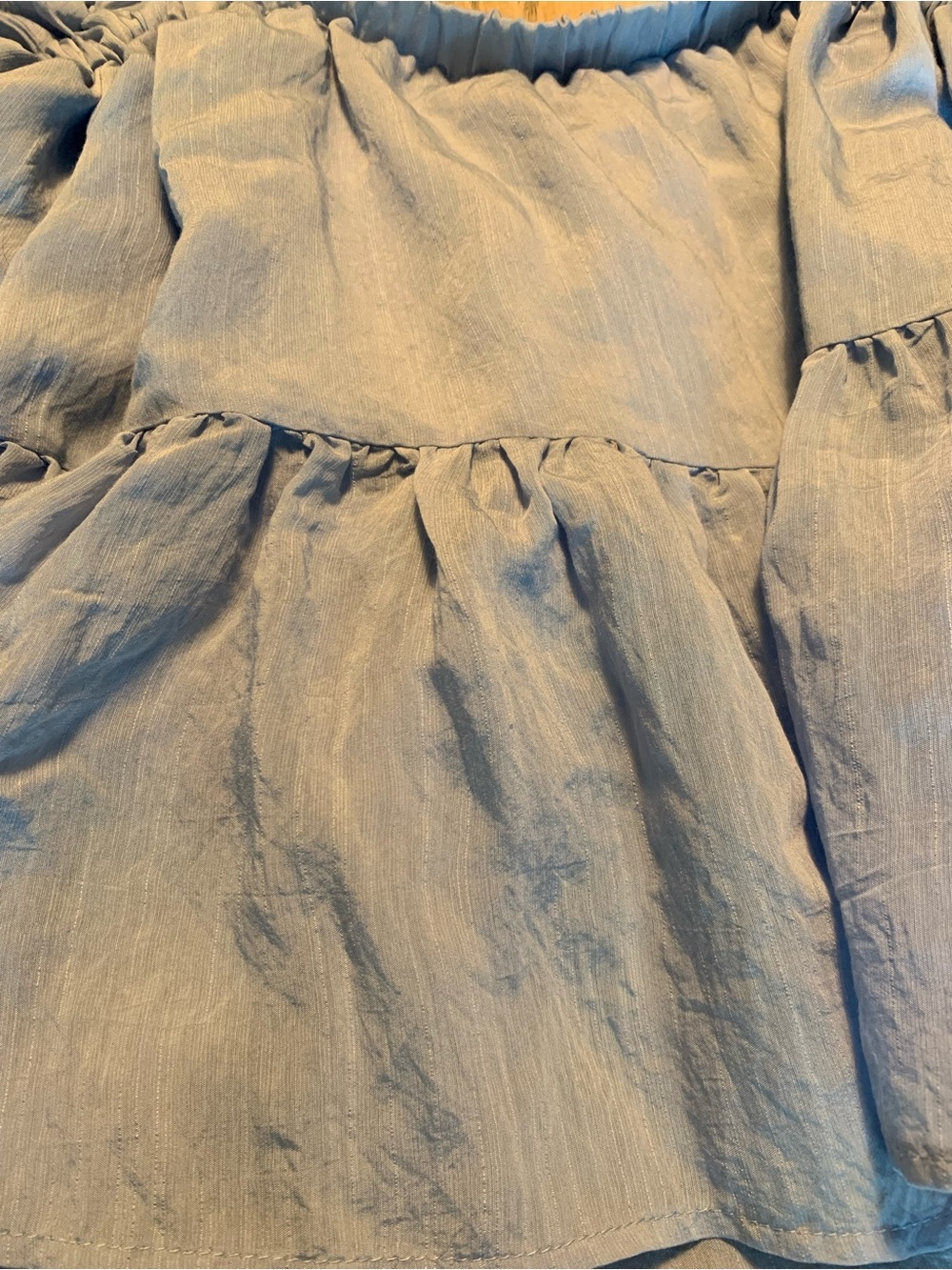 Light Blue Ruffled Tank Top - Women's - Picture 2 of 4